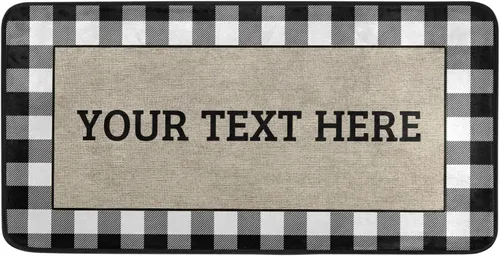 Vista 12 de Alfombras de cocina personalizadas con diseño de búfalo blanco, antideslizantes, acolchadas, antifatiga, para baño, cuarto de servicio, estar parado