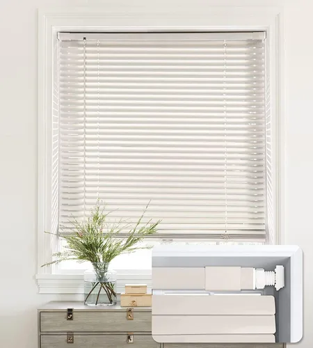 Vista 11 de LazBlinds Mini Persianas de Aluminio de 1", Sin Herramientas-Sin Taladro, Persianas Sin Cordón para Ventanas Interiores, Persianas Horizontales