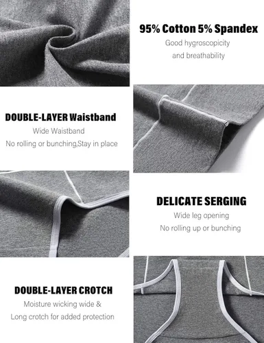 Vista 4 de POKARLA - Ropa interior de algodón y con cintura alta para mujer es suave es transpirable son calzones elásticos con talla regular y extragrande