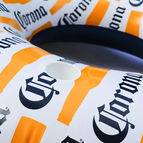 Vista 2 de Flotador inflable gigante de tubo corona, flotadores de piscina estilo dona