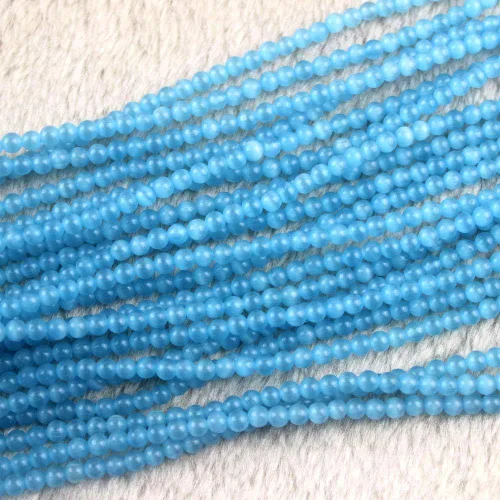 Vista 8 de Cuentas de Ojo de Gato Negro, Redondas de 6 mm, Piedras Preciosas Semipreciosas Sueltas para Fabricación de Joyas (63-66 piezas/cadena)