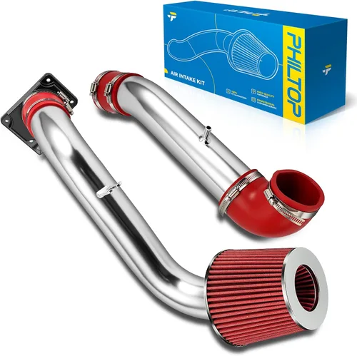 Vista 12 de PHILTOP Kit de sistema de admisión de aire frío de 2.5" compatible con Honda Civic 2001 2002 2003 2004 2005 1.7L L4, alto rendimiento, azul