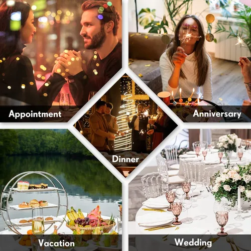 Vista 6 de Cunhill 24 piezas de accesorios de charcutería, mini pinzas de cóctel, cucharas pequeñas para servir y tenedores de aperitivos, pinzas de acero