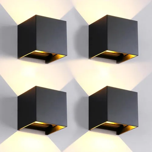 Vista 14 de 2 piezas de luces de pared G9 para exterior/interior, apliques de pared con luces hacia arriba y abajo, IP65 impermeables, iluminación moderna