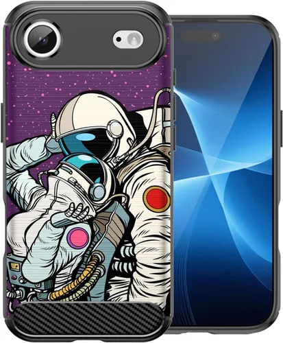 Vista 18 de CasesOnDeck Case Compatible with [Apple iPhone 17 Air/iPhone 17 Air Case] Pictorial Patterned TPU Design Case Flexible Slim and Elegant (Astronaut)