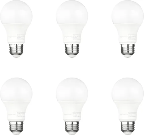 Vista 8 de Bombilla LED A19 Yaxa Basics con sensor de atardecer a amanecer para exterior, equivalente a 60 W, energía eficiente 9 W, luz de día 5000K, base