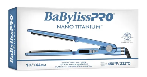 Vista 6 de BabylissPRO Enderezadora iónica Titanium nano del pelo, plancha plana profesional para todo tipo de cabello