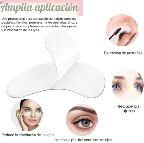 Vista 7 de GreenLife - 50/100/150/200 pares de parches de gel de colágeno para extensiones de pestañas, 100 % natural