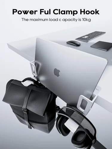 Vista 8 de NODOCA Almacenamiento de Laptop para Escritorio, Soporte Vertical de Laptop para Escritorio, Soporte Vertical de MacBook, con Soporte