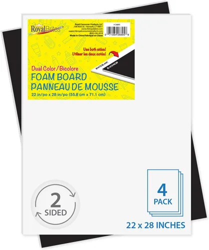 Vista 11 de Royal Brites Tablero de Espuma Negro Premium de 20" x 30", Resistente y Ligero, Tablero de 3/16" de Grosor para Arte, Presentaciones de Trabajo