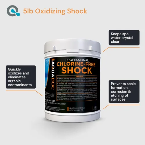Vista 2 de Aquadoc - Shock de spa sin cloro para jacuzzi, tratamiento sin cloro y shock mejorado para ayudar al bromo, oxidante adecuado, 5 libras