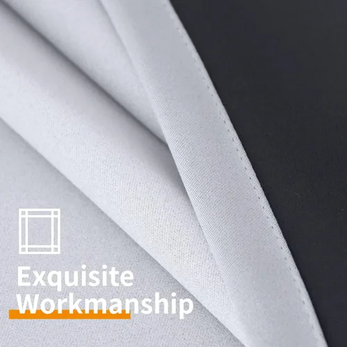 Vista 8 de YoungsTex Total Blackout Curtains, Thermal Insulated Grommet Top 100% Blackout Window Curtains for Bedroom with Black Backing, 2 Panels, 52 x 63