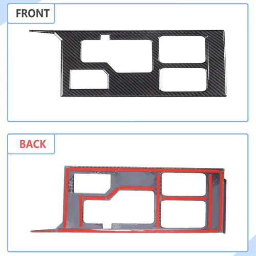 Vista 107 de Aunginsy Marco para panel de cambio de marchas con caja de almacenamiento Compatible con Toyota Tundra/Sequoia 2022-2024 2025 Protector contra