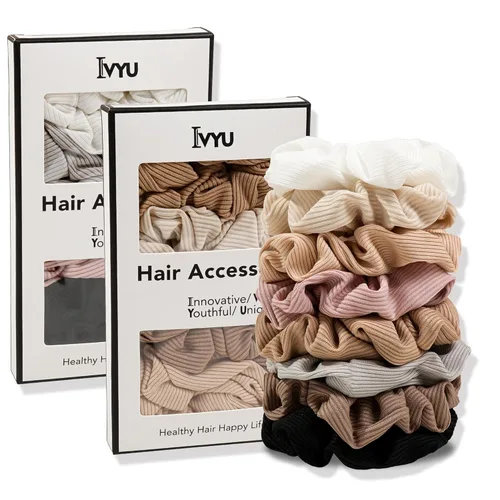 Vista 22 de Lazos pequeños para el cabello para mujer, para cabello grueso o fino, sin arrugas, soporte para cola de caballo sin dañar tu cabello