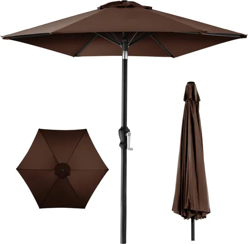 Vista 49 de Best Choice Products 10ft Outdoor Table Compatible Steel Polyester Market Patio Umbrella w/Crank and Easy Push Button Tilt