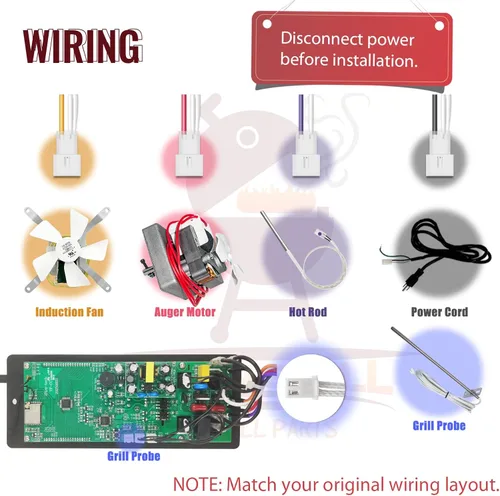 Vista 9 de Kit de controlador PID WiFi inteligente para parrillas Camp Chef Gen 2 de ajuste retro, juego completo con controlador WiFi, encendedor, RTD y 2