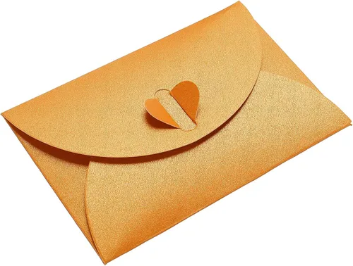 Vista 8 de PATIKIL Mini sobres, paquete de 24 unidades con cierre de corazón, almacenamiento de artículos pequeños, bonito tarjetero para boda, fiesta de Beige