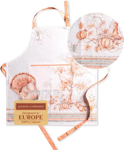 Vista 134 de Maison d' Hermine Delantal 100% de algodón para mujeres con bolsillo de cocina delantal de chef para hombres, decoración de Pascua