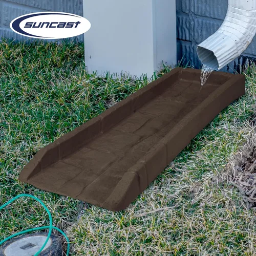 Vista 5 de Suncast Bloque de drenaje decorativo para el hogar, protector de repuesto resistente para evitar la erosión del suelo y los lavados de lluvia, Java