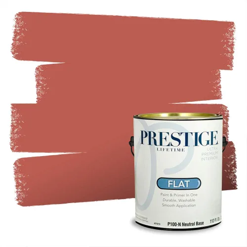 Vista 410 de Prestige Paints Pintura exterior e imprimación en uno, 1 galón, plano, coincidencia comparable de Valspar* Amber Rose*