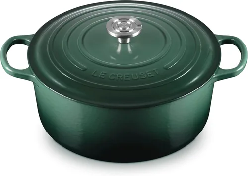 Vista 50 de Le Creuset Horno holandés redondo Signature de hierro fundido esmaltado, 4.5 cuartos de galón., Artichaut