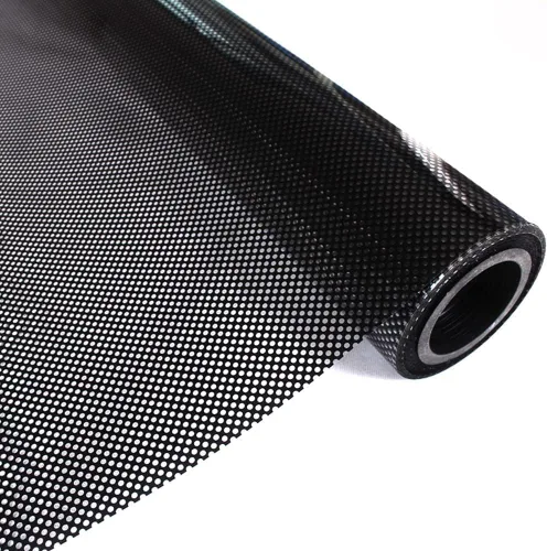Vista 2 de Moyishi Rollo adhesivo electrostático de vinilo negro perforado de una sola vía para ventana de privacidad (24 x 78 pulgadas)