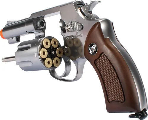 Vista 3 de Evike Airsoft - WinGun G731 - Revólver de metal CO2 Gas Airsoft por Win Gun (color cromo)