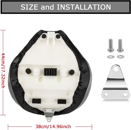 Vista 4 de PSLER Asiento delantero para conductor y cojín para pasajero para XVS 650 V-Star 650 1998-2023