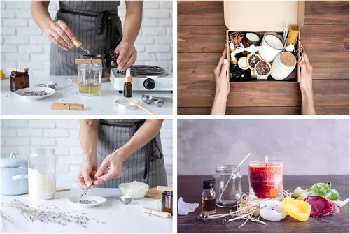 Vista 6 de Mecha para velas, mechas preenceradas con cera de abejas 100%, mechas de vela de 12 pulgadas para hacer velas. (12 pulgadas)