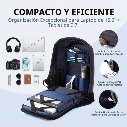 Vista 4 de Mochila antirrobo Bobby original por XD Design, gris 1
