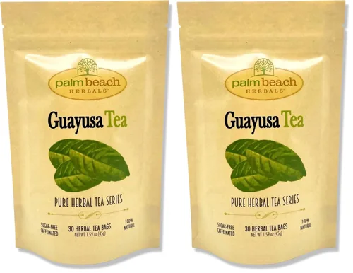 Vista 4 de Té Guayusa - Serie de té de hierbas puras de Palm Beach Herbals (30 bolsas de té) 100% natural