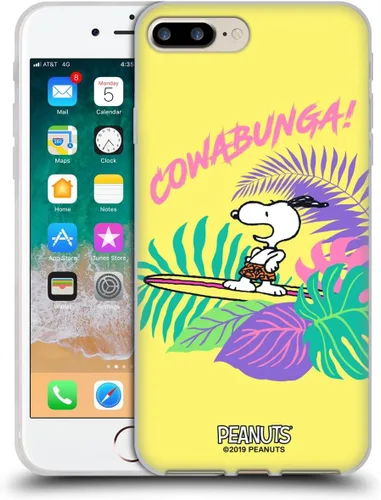 Vista 74 de Head Case Designs Funda de gel suave con licencia oficial de Peanuts Tropical Surf Snoopy Aloha Disco compatible con Apple iPhone 13 Mini