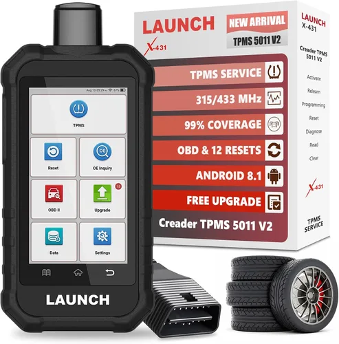 LAUNCH X431 Creader TPMS 5011 V2 Sensor de monitoreo de presión de neumáticos escáner de servicio compatible con todos los sensores de 315/433MHz