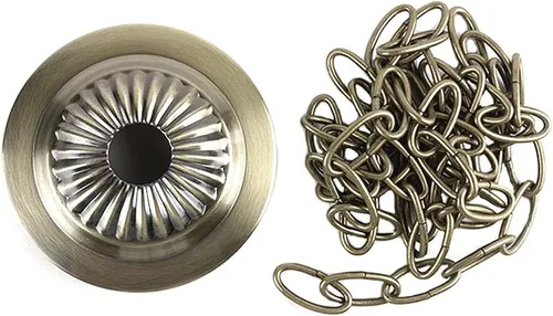 Vista 2 de U/D Kit de toldo de 5 pulgadas con accesorios de cadena de luz colgante de 6 pies, incluye accesorios de montaje para lámparas de araña o lámparas