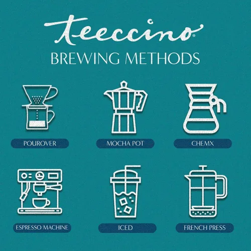 Vista 3 de Teeccino Alternativa de Café de Achicoria Diente de León Arándano Vainilla - Café Herbal Molido que es Prebiótico, Sin Cafeína y Sin Ácido, Tostado