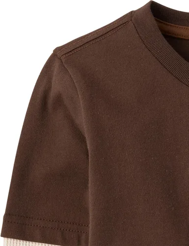 Vista 6 de Gymboree - Camisetas de manga larga con gráficos bordados en capas para niños y niños pequeños Oso de nieve azul