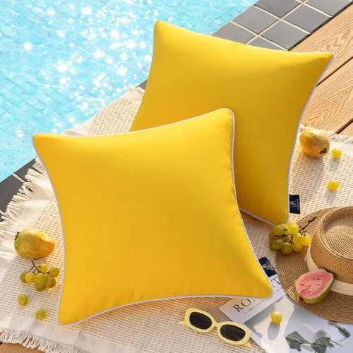 Vista 38 de Phantoscope - Juego de 2 fundas de almohada y cojín cuadradas decorativas, impermeables, para intemperie, sofás, carpas, 18 x 18 pulgadas