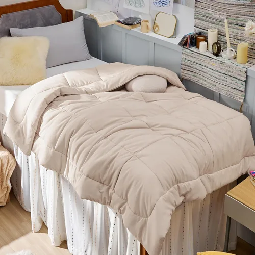 Bedsure Relleno de edredón – Edredones acolchados tamaño individual XL, edredón para todas las estaciones, ropa de cama alternativa de plumón suave,