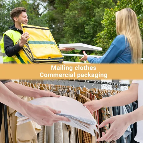 Vista 6 de Bolsas transparentes con cierre resellables para ropa, 3 mil de grosor, 9 x 12 pulgadas, sobres de plástico grandes de viaje para ropa, 100 bolsas