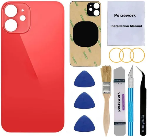 Vista 8 de Reemplazo de cristal trasero OEM para iPhone 12 mini 5.4 pulgadas (negro) con kit de herramientas de reparación