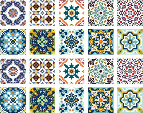 Vista 16 de Azulejos Adhesivos Despegar y Pegar Estilo Azulejo Español Portugués para Salpicadero Juego de 20 piezas (3.9_B)