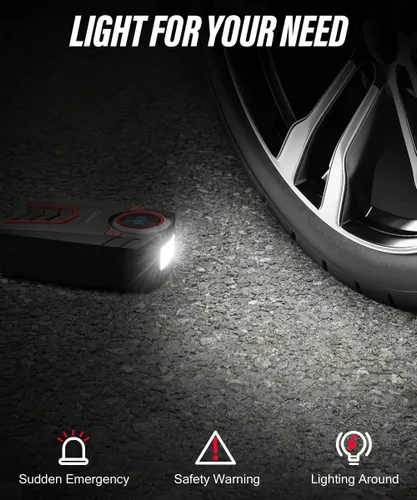 Vista 3 de Avid Power Compresor de aire de 12 V CC con medidor de presión digital, bomba de neumáticos de coche con luz LED, inflador de neumáticos de apagado
