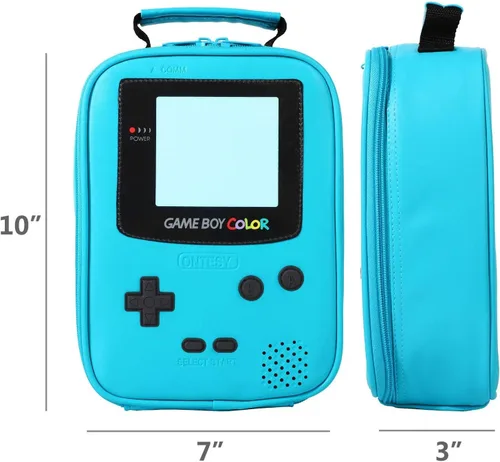 Vista 3 de Gameboy - Bolsa de piel para el almuerzo para la escuela y el viaje para niños y niñas verde