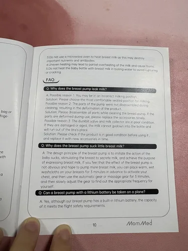 Vista 19 de MomMed Extractor de leche portátil (modelo S21) - Extractor de leche eléctrico doble manos libres, diseño a prueba de fugas, 3 modos