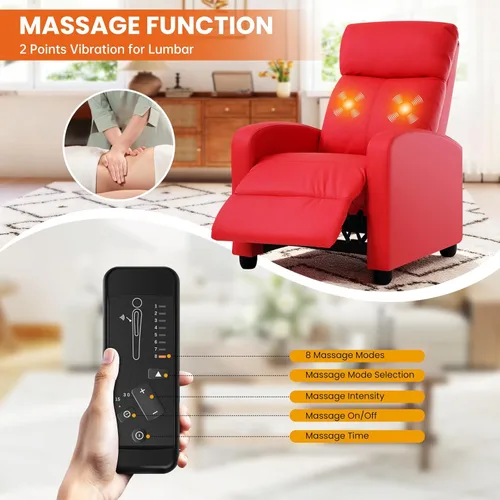 Vista 3 de Silla reclinable de masaje para sala de estar, sofá individual, silla de lectura ajustable, moderna y ergonómica reclinable, silla de club, asiento