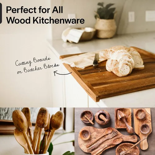 Vista 9 de Thirteen Chefs Aceite mineral – Acondicionador de grado alimenticio de 64 onzas para tabla de cortar madera, encimera y bloque de carnicero