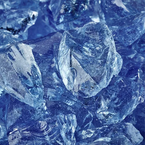 1/2" - 3/4" Fragmentos de vidrio ignífugo para uso en fosos de fuego interiores o exteriores o chimenea, 10 libras, Azul Lake Tahoe