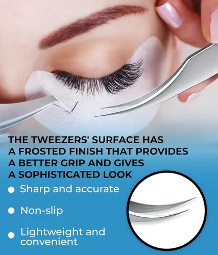 Vista 4 de Stacy Lash STL-1 Pinzas de extensión de pestañas aislantes/Suministros para extensiones clásicas y pestañas postizas individuales/Herramienta