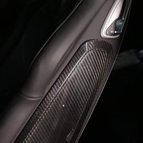 Vista 4 de YIWANG 100% fibra de carbono real para Porsche 911 718 2013-2019 asiento interior del coche panel lateral accesorios 2 unids