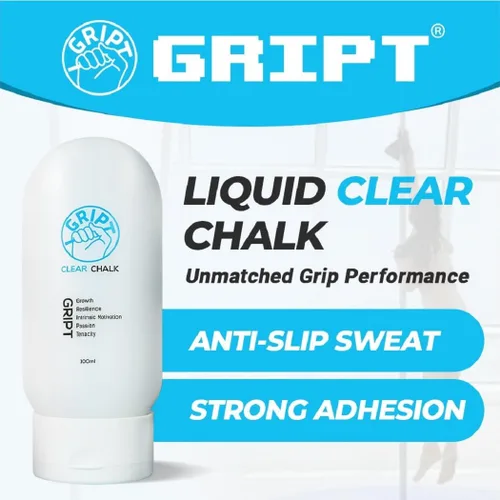Vista 2 de GRIPT Clear Liquid Chalk for Pole Dancing Mess Less Professional Dry Hand Grip Gel Chalk 100ml for Pole Dance Aerial Yoga Tennis Golf Racquet Grips